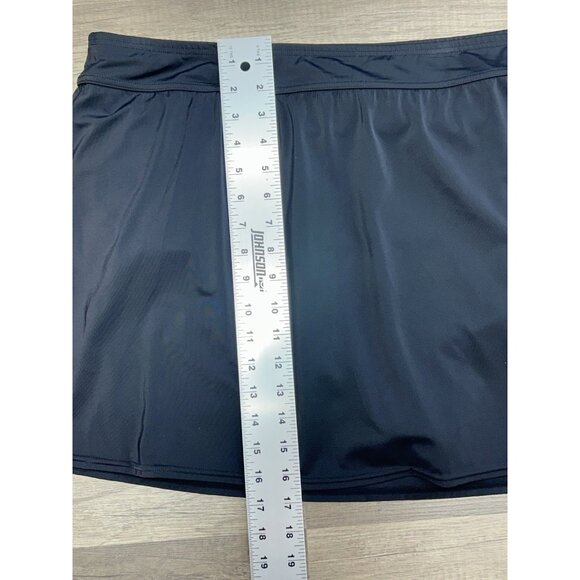 Lands' End NEW Size 3X/ 24W-26W Skort Swim Mini Skirt Black Tummy Control UPF50 - Picture 8 of 10